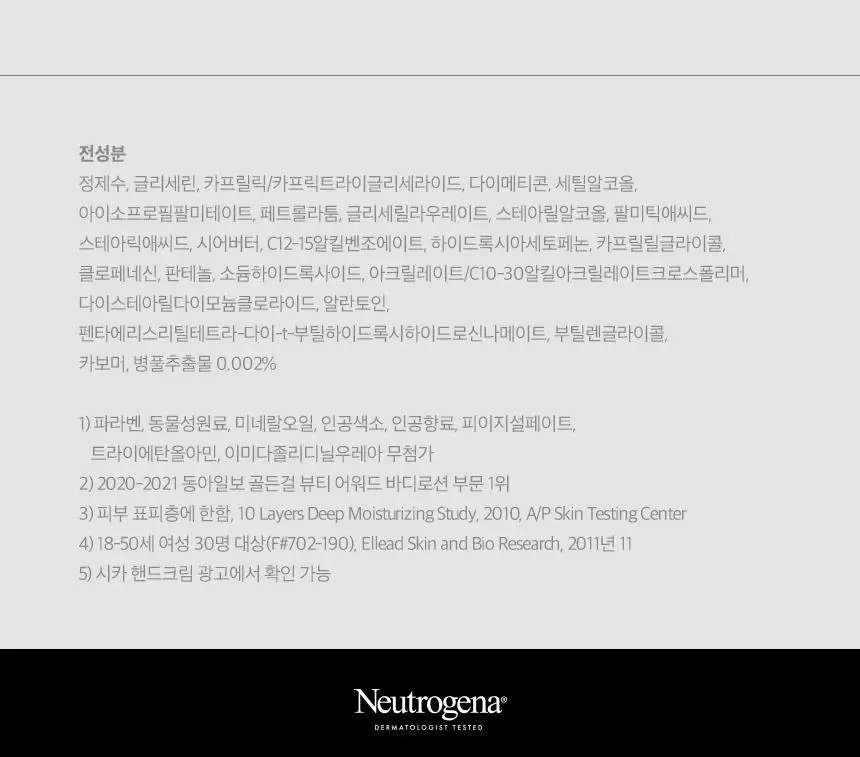 [가려움개선] 뉴트로지나 인텐스 리페어 시카 에멀젼 450ml 상세페이지 27